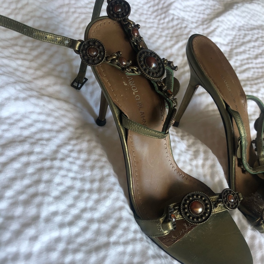 Manolo Blahnik Olive Heels